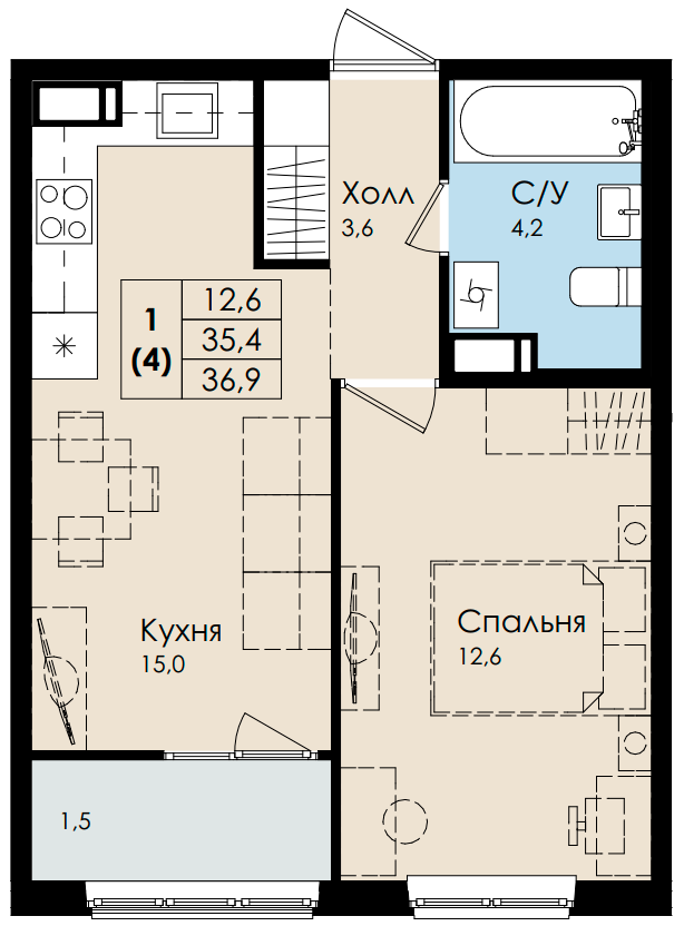 План квартиры №349