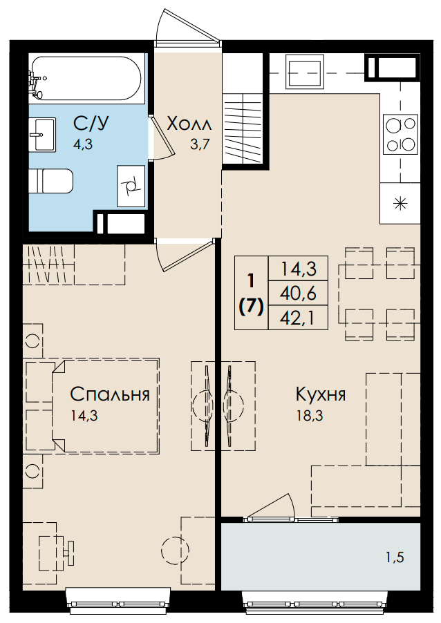 План квартиры №238