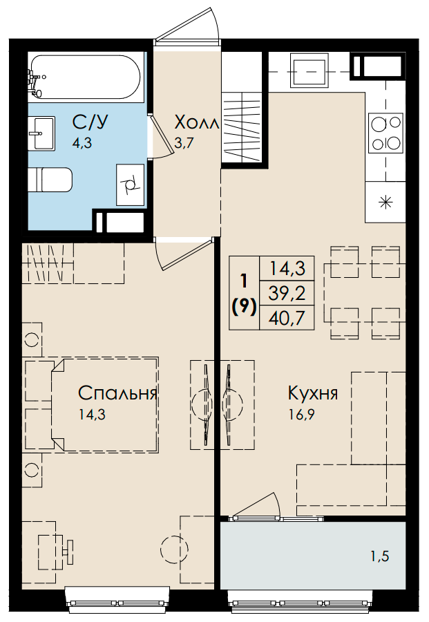 План квартиры №205