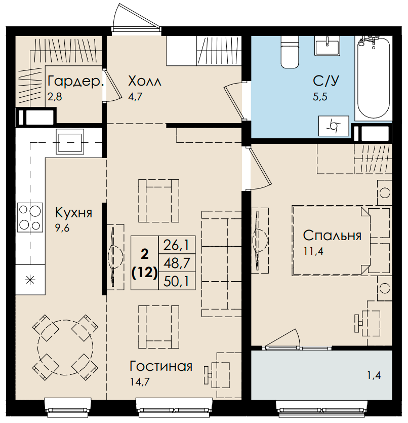 План квартиры №172