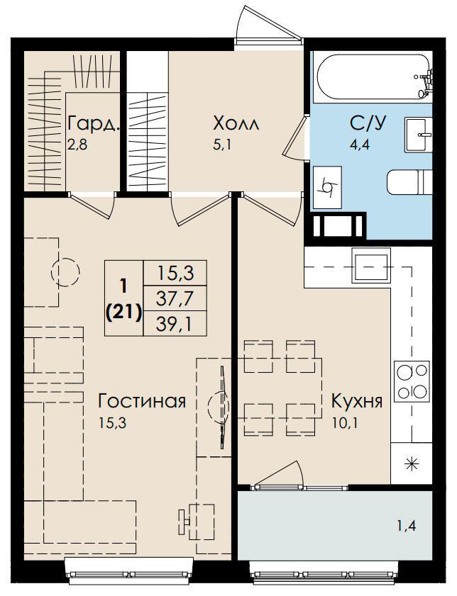 План квартиры №34